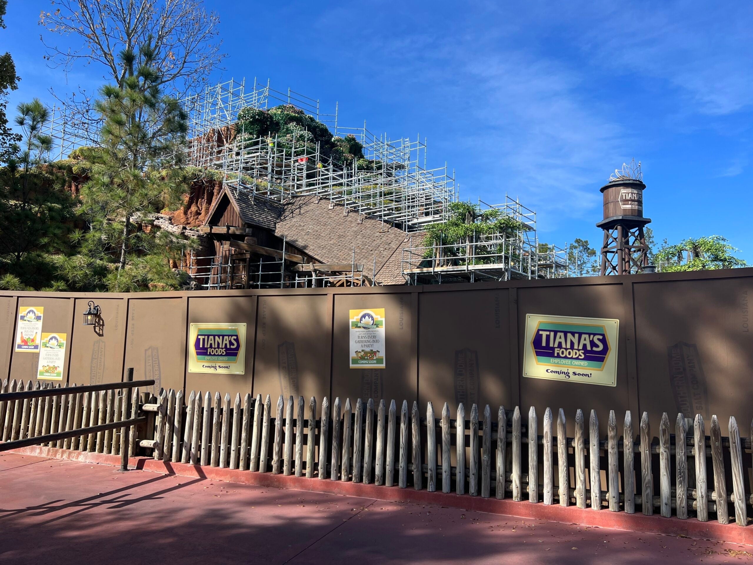 Tiana's Bayou Adventure under construction at Disney World