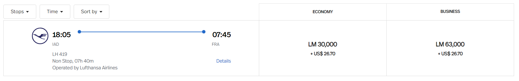 Redeeming Avianca LifeMiles for a flight to Europe