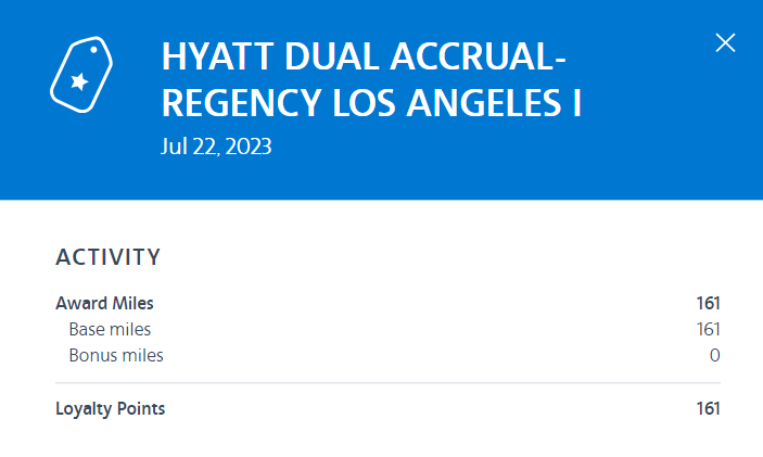 Earning American miles on a Hyatt stay