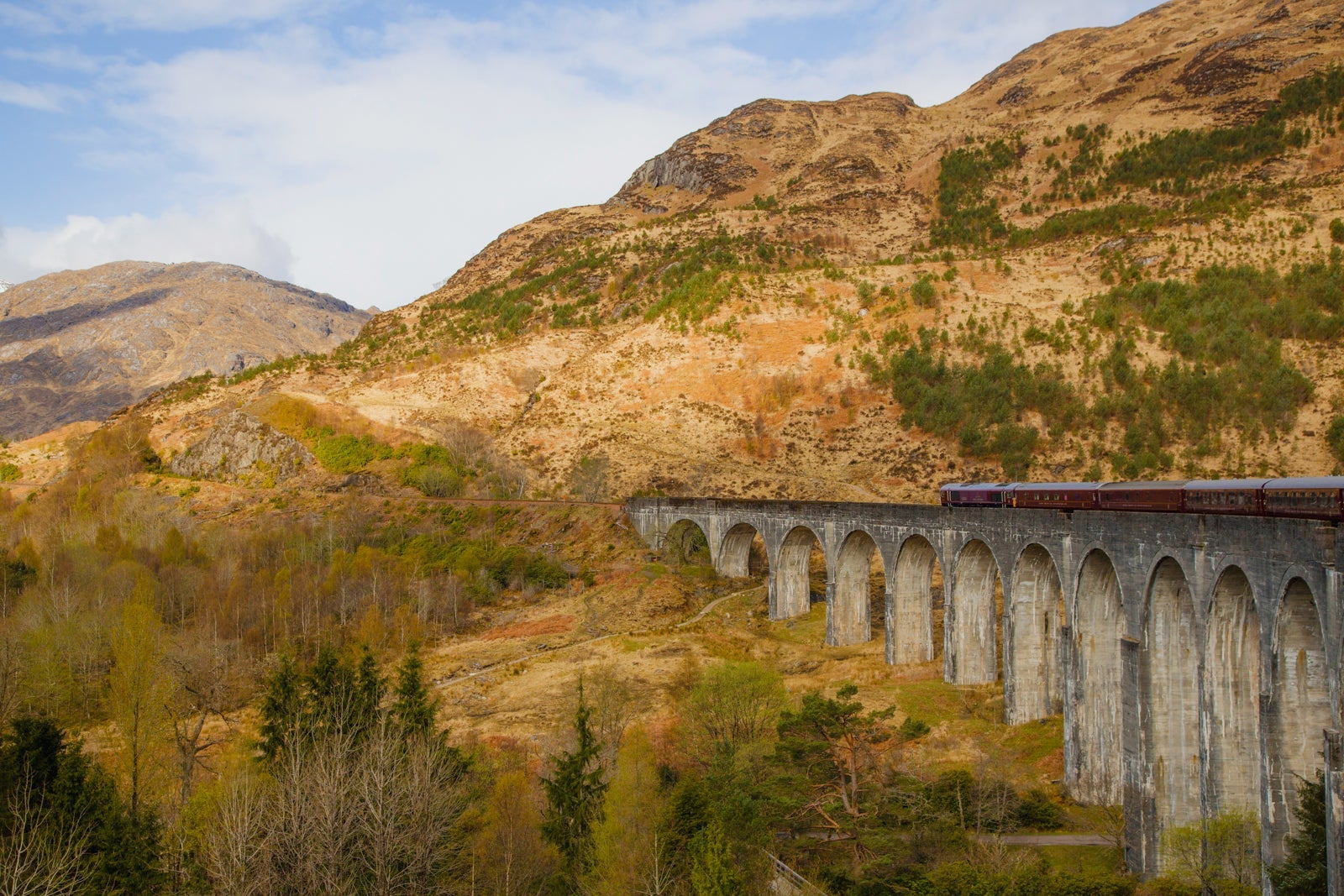 train in the mountains