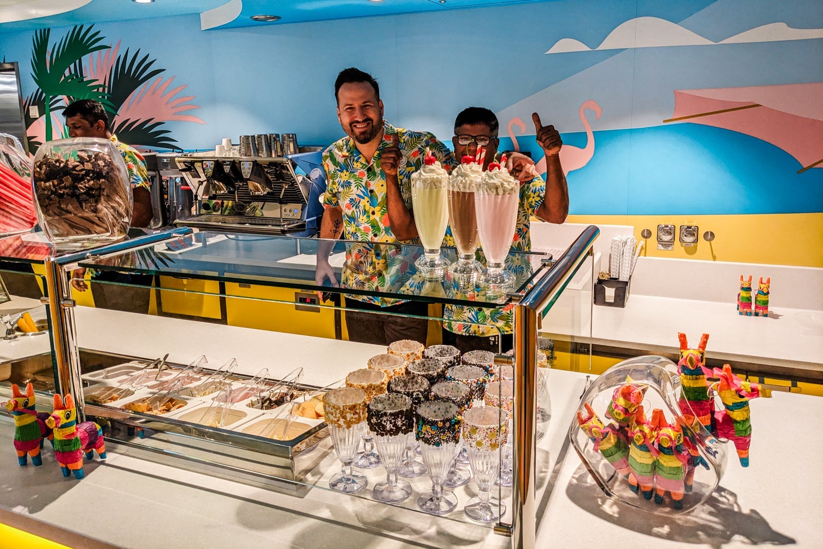 Desserted milkshake bar.