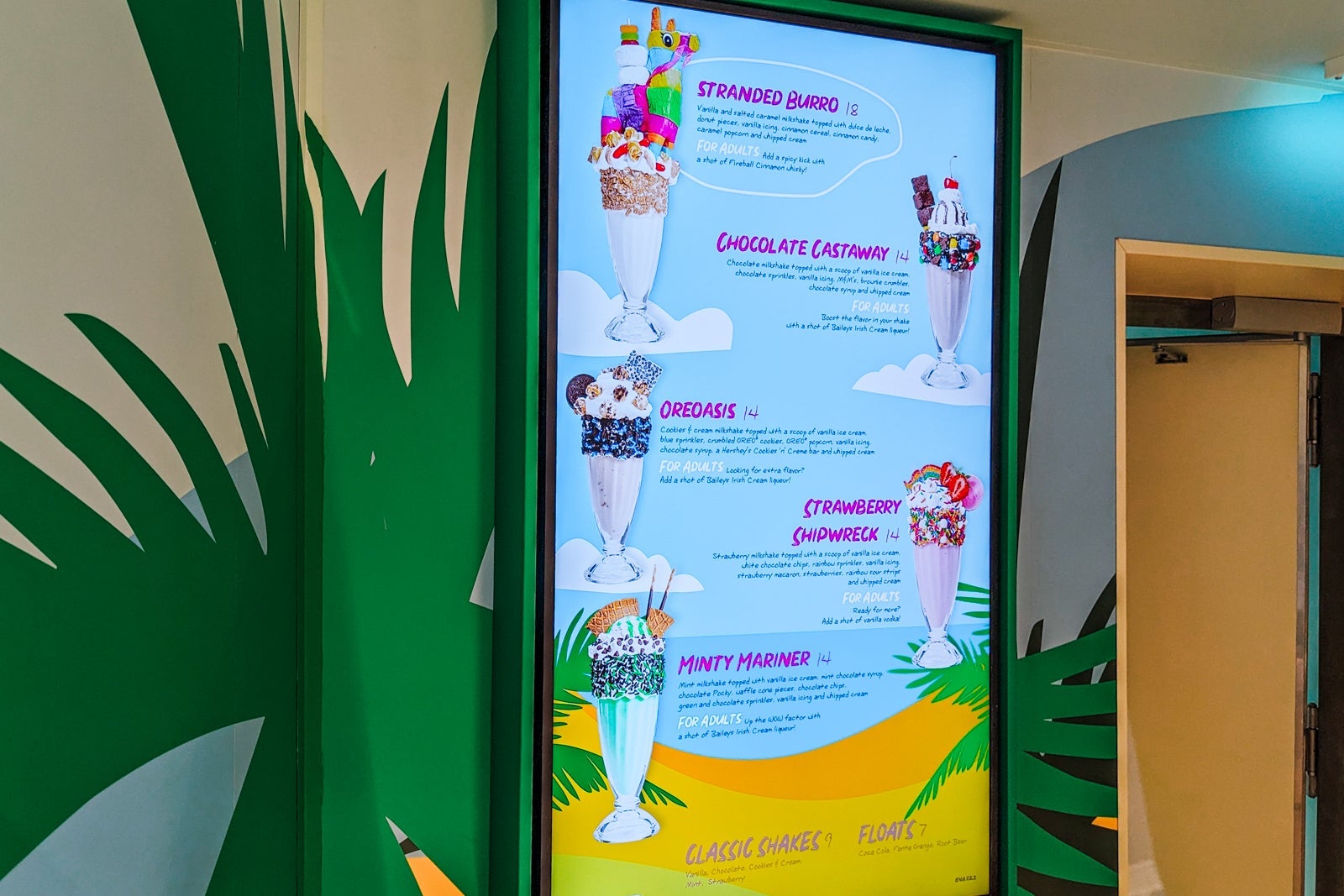 Desserted milkshake bar.