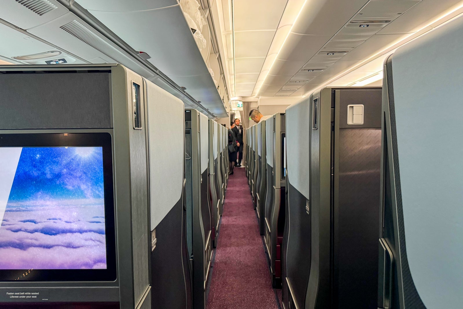 Cabin on Japan Airlines Inaugural