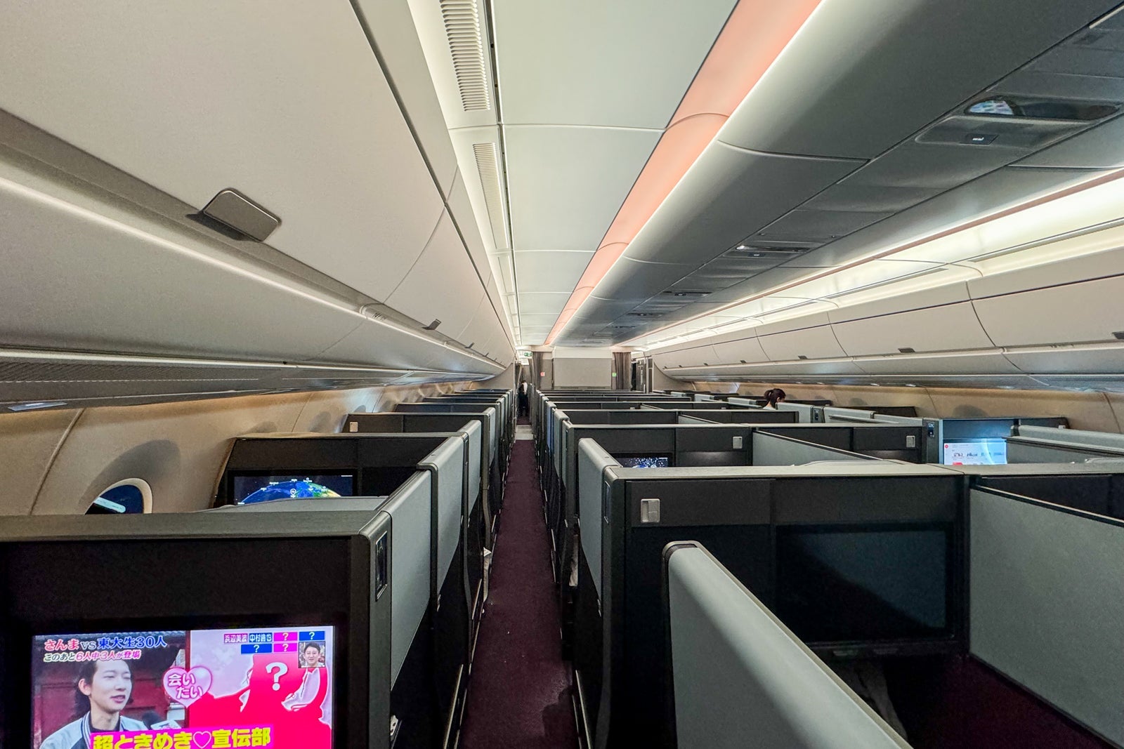 Cabin on Japan Airlines Inaugural