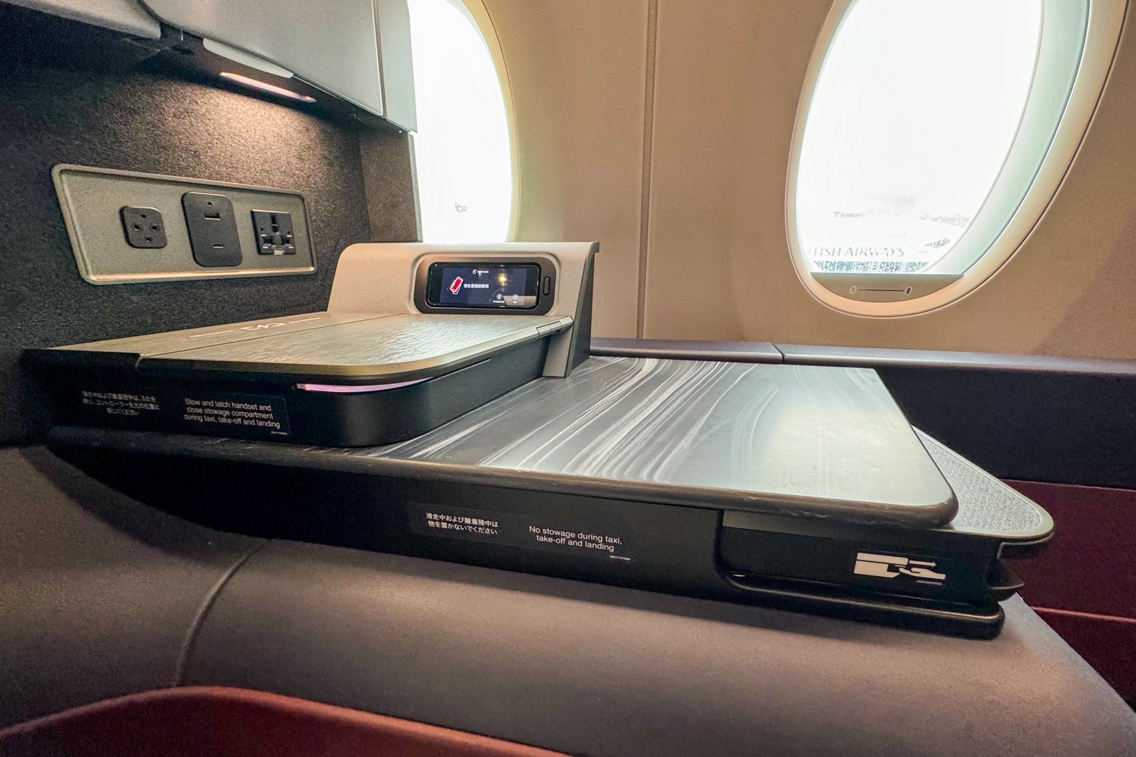 Cabin on Japan Airlines Inaugural