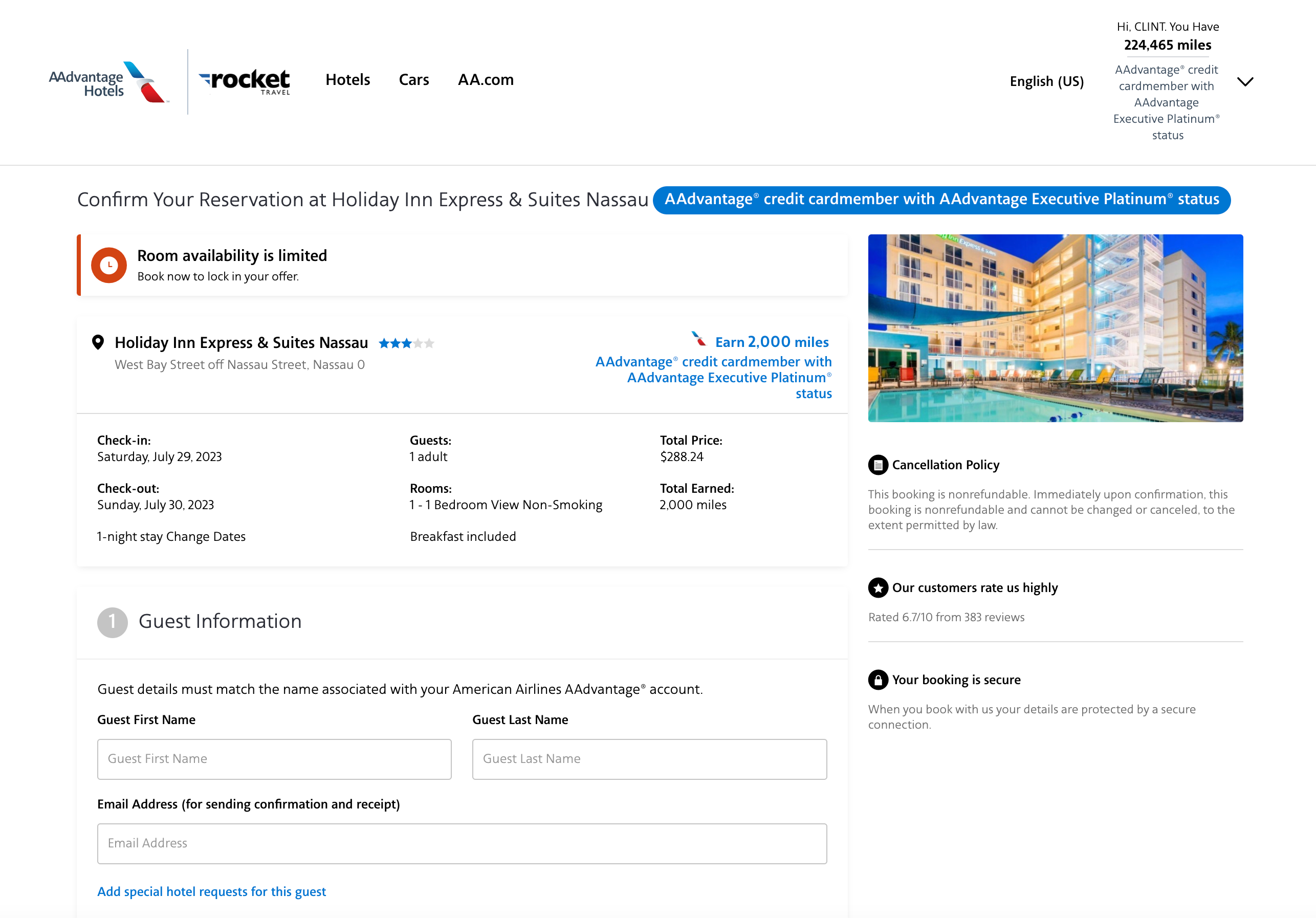 AAdvantage Hotels booking. AADVANTAGE HOTELS