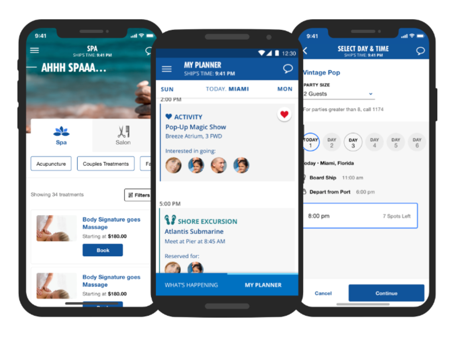 Screenshot of Carnival Hub app