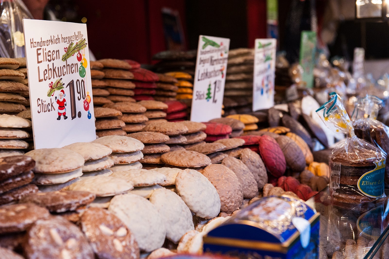 Cookies for sale at a Christmas market along the Danube.