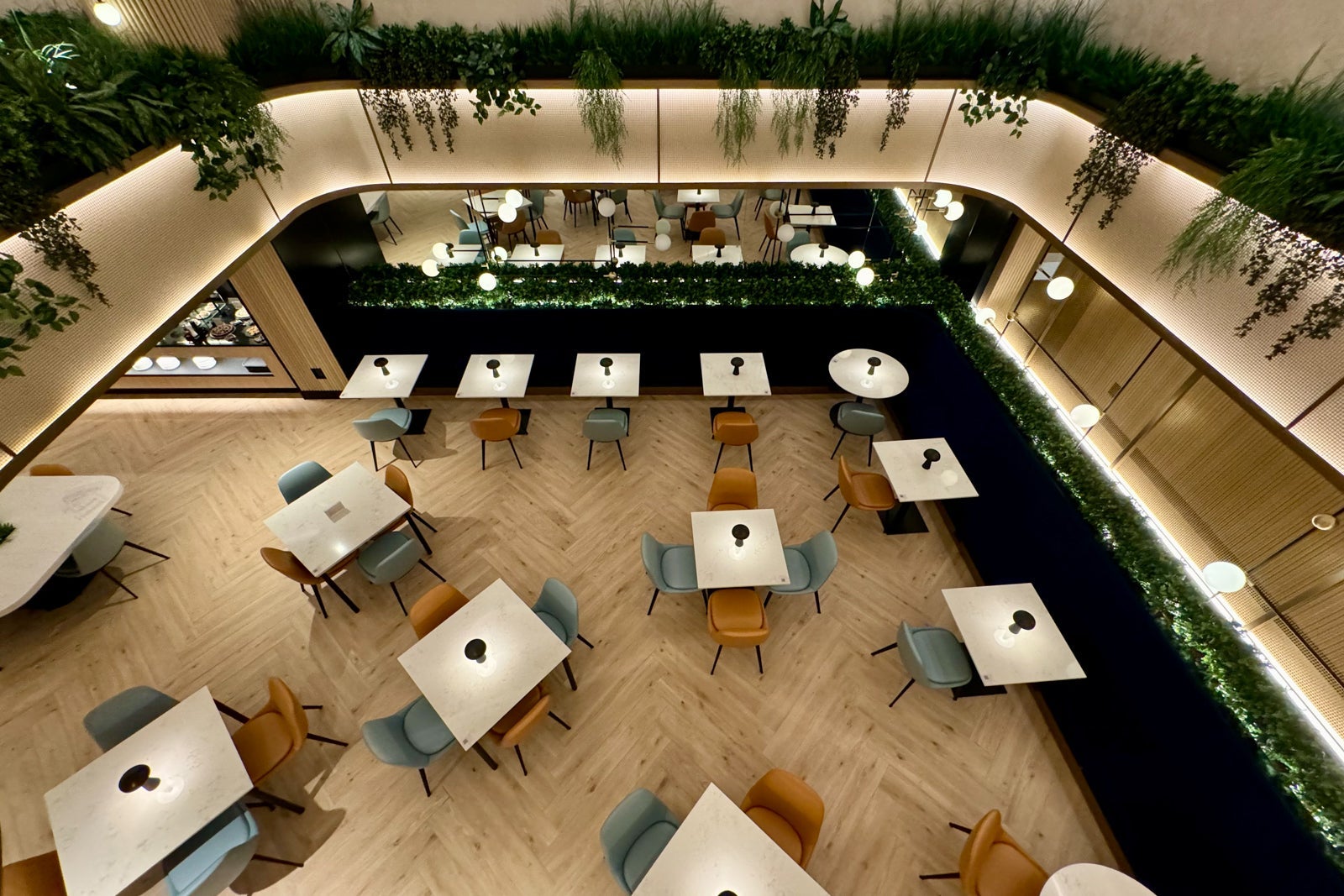Aerial view of Chase Sapphire Lounge LGA