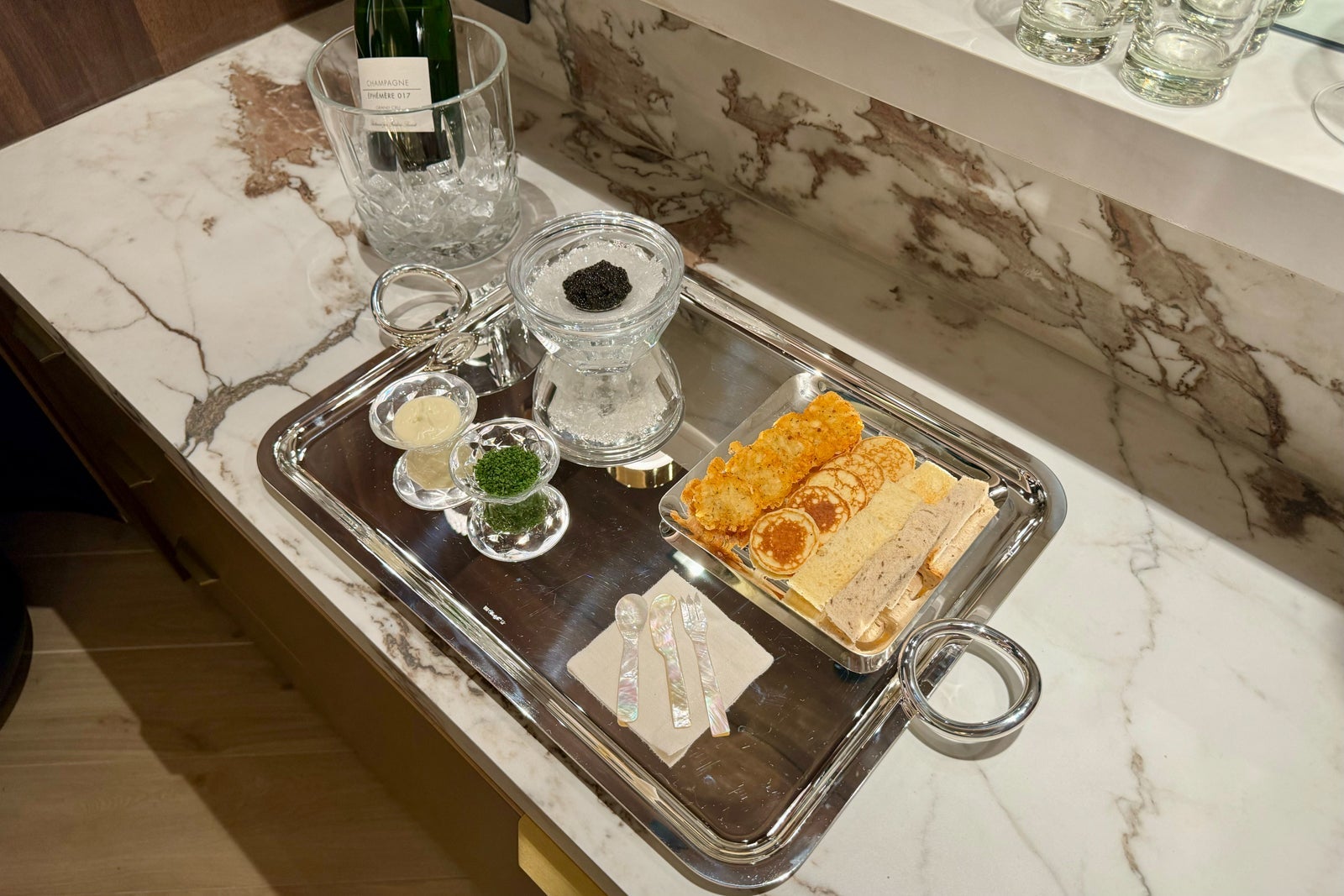 Food at Chase Sapphire Lounge LaGuardia LGA