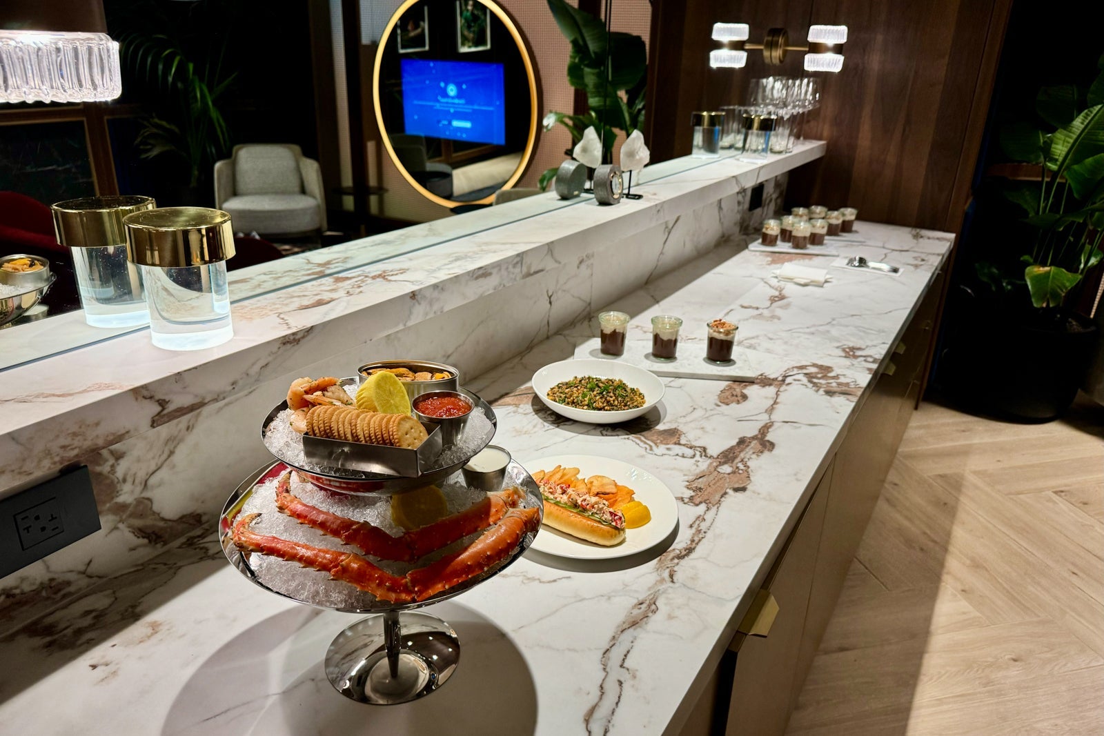 Food at Chase Sapphire Lounge LaGuardia LGA