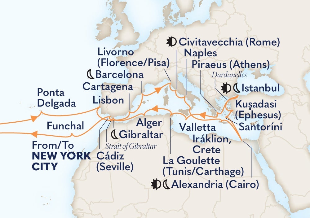 Holland America Ultimate Mediterranean itinerary