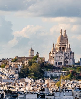 Paris skyline with Sacre Coeur Basilica