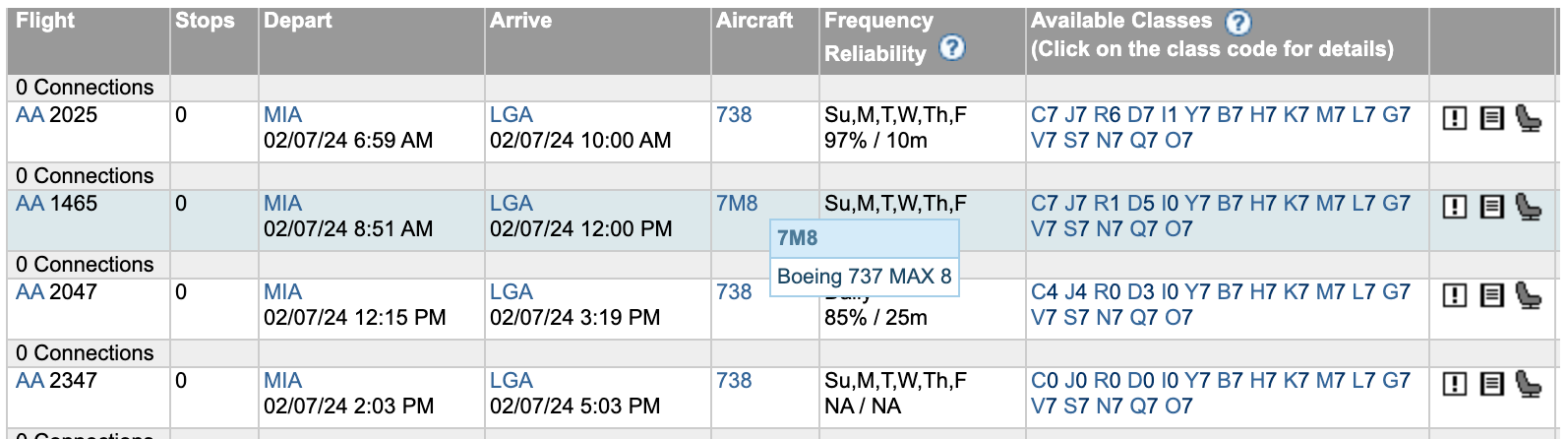 expertflyer screenshot