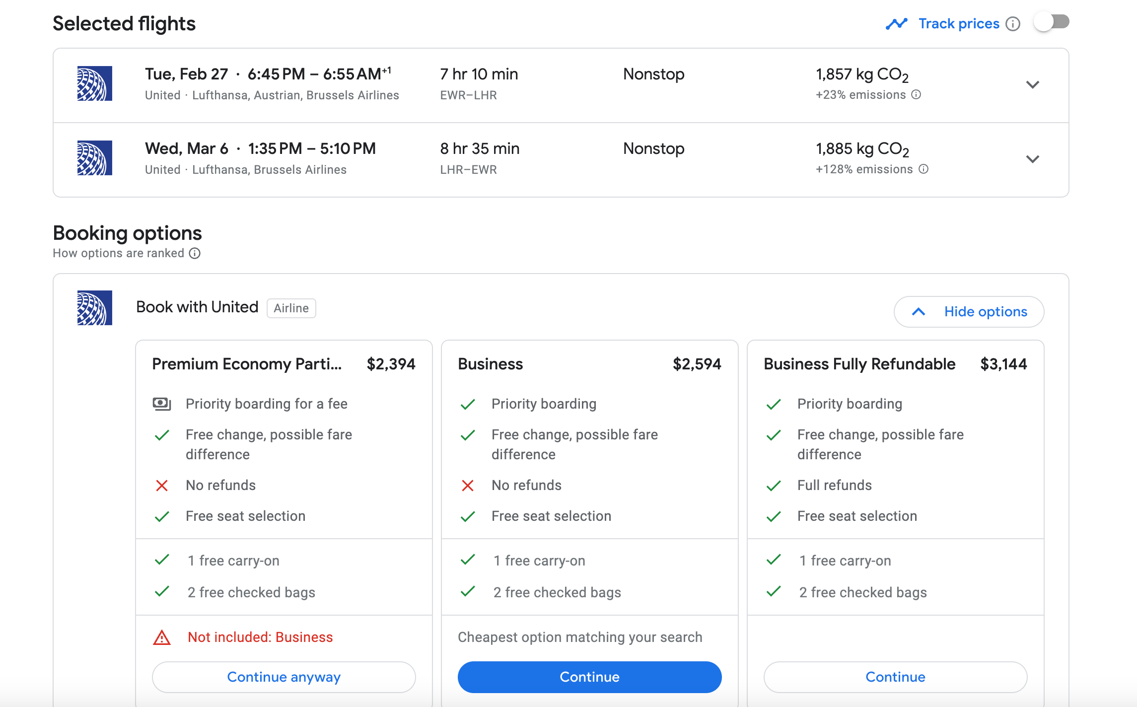 google flights to london