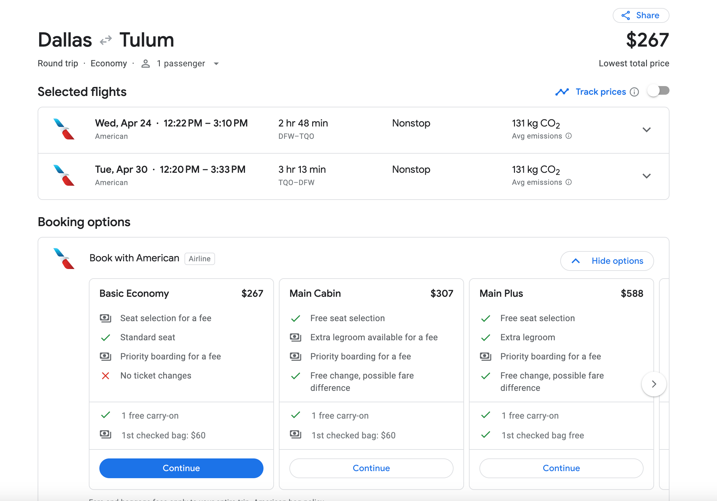 dallas to tulum