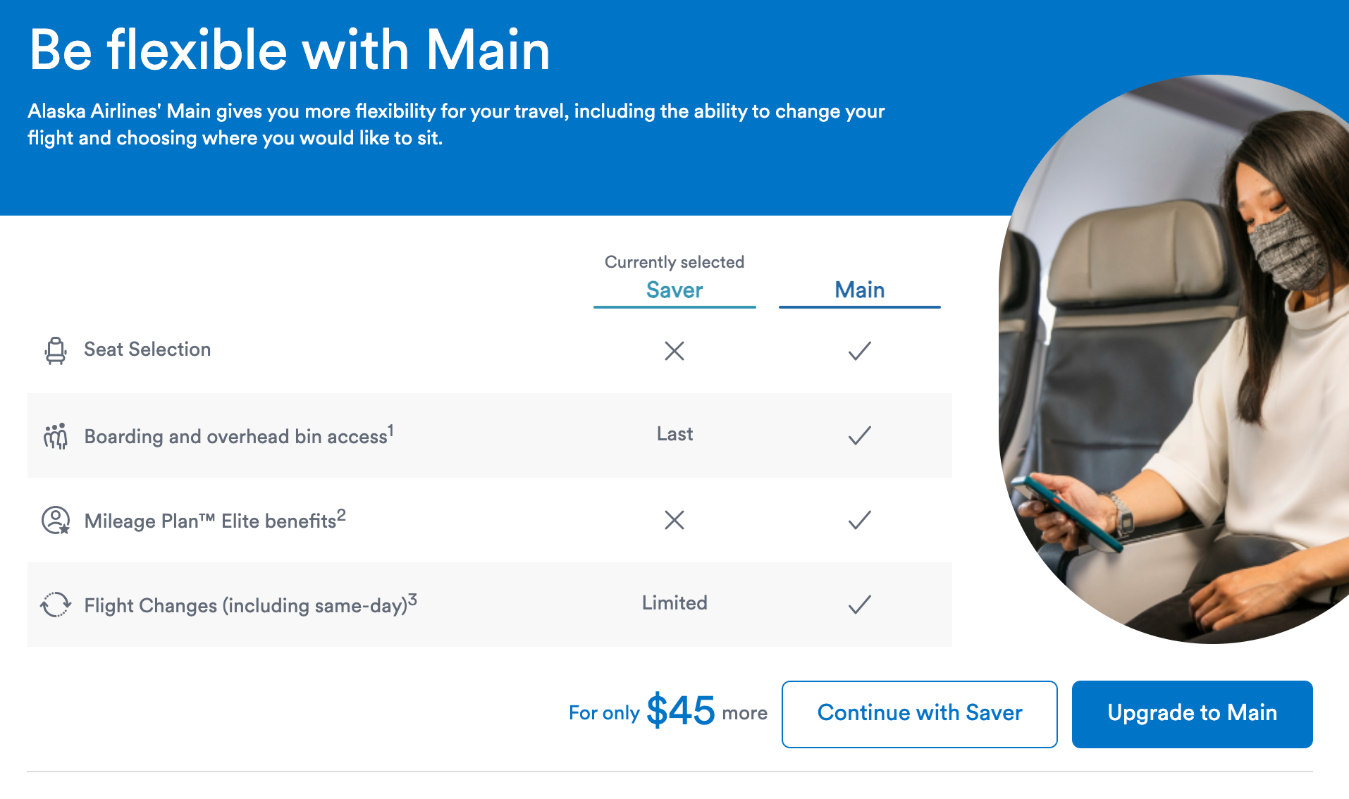 saver vs main cabin
