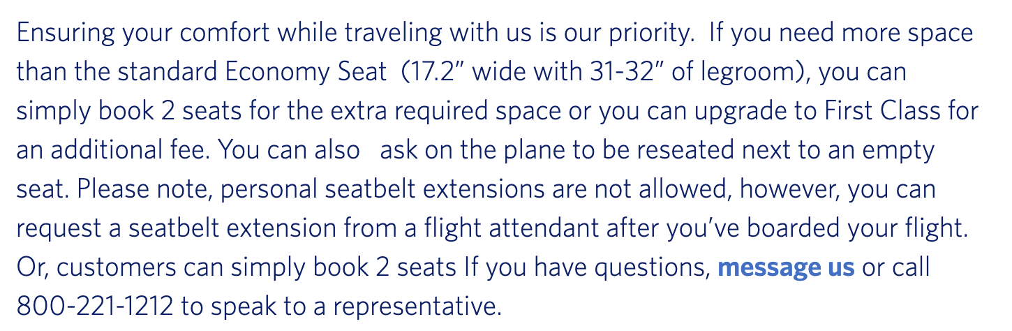 delta extra seat rules