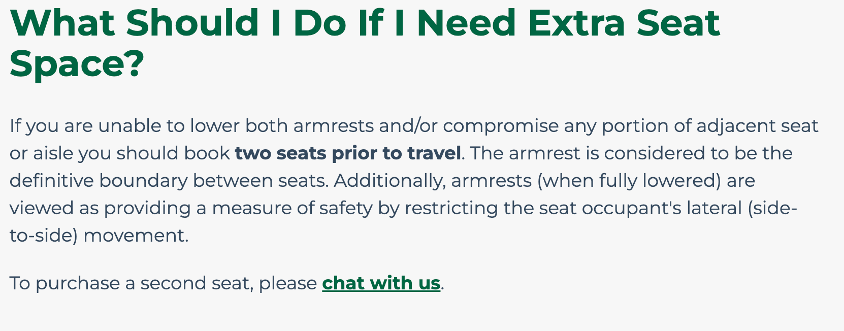 extra seat notice frontier