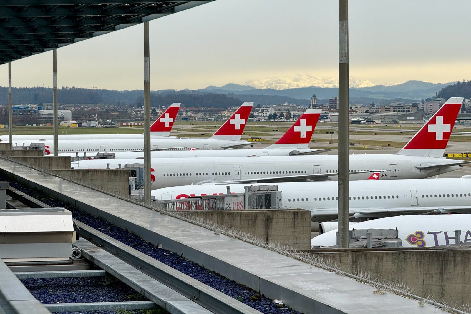 SWISS planes at Zurich airport