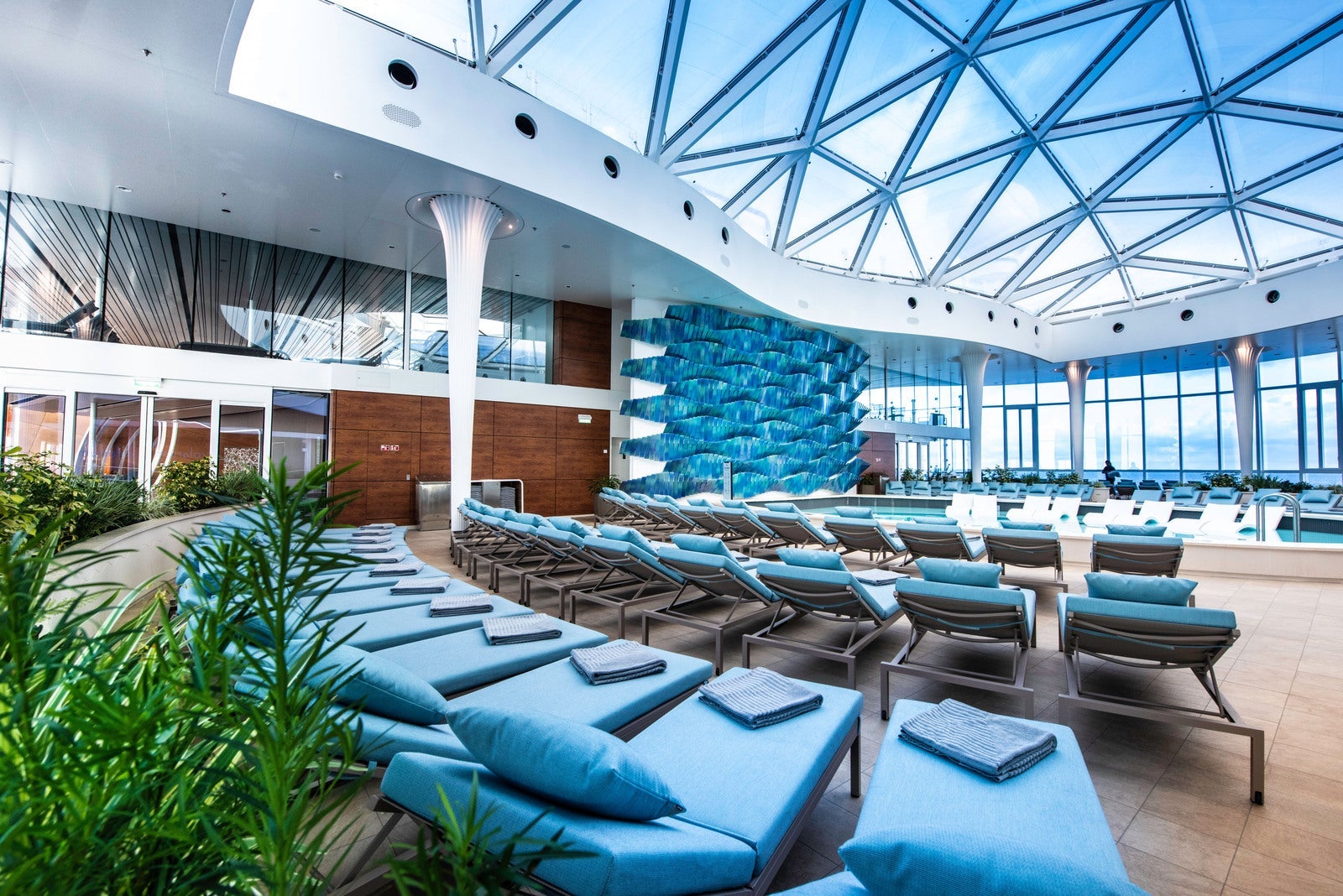 Enclosed pool area on Celebrity Edge