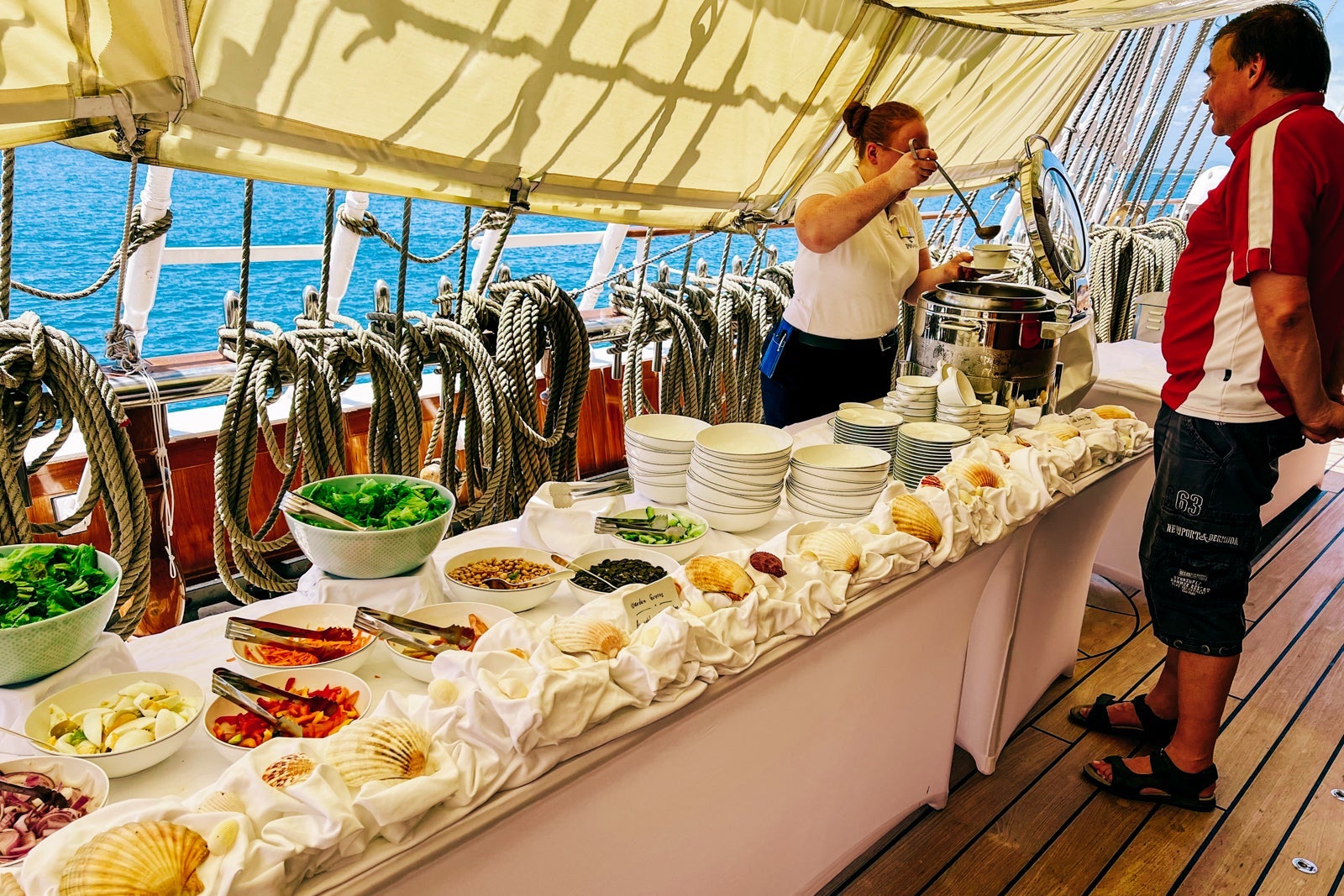 Sea Cloud Spirit Lido buffet