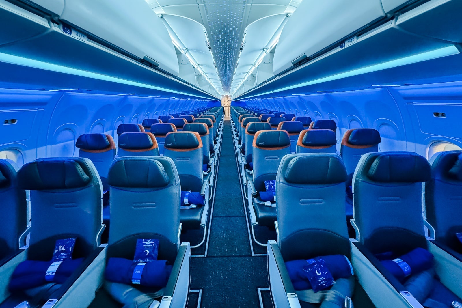 JetBlue plane cabin