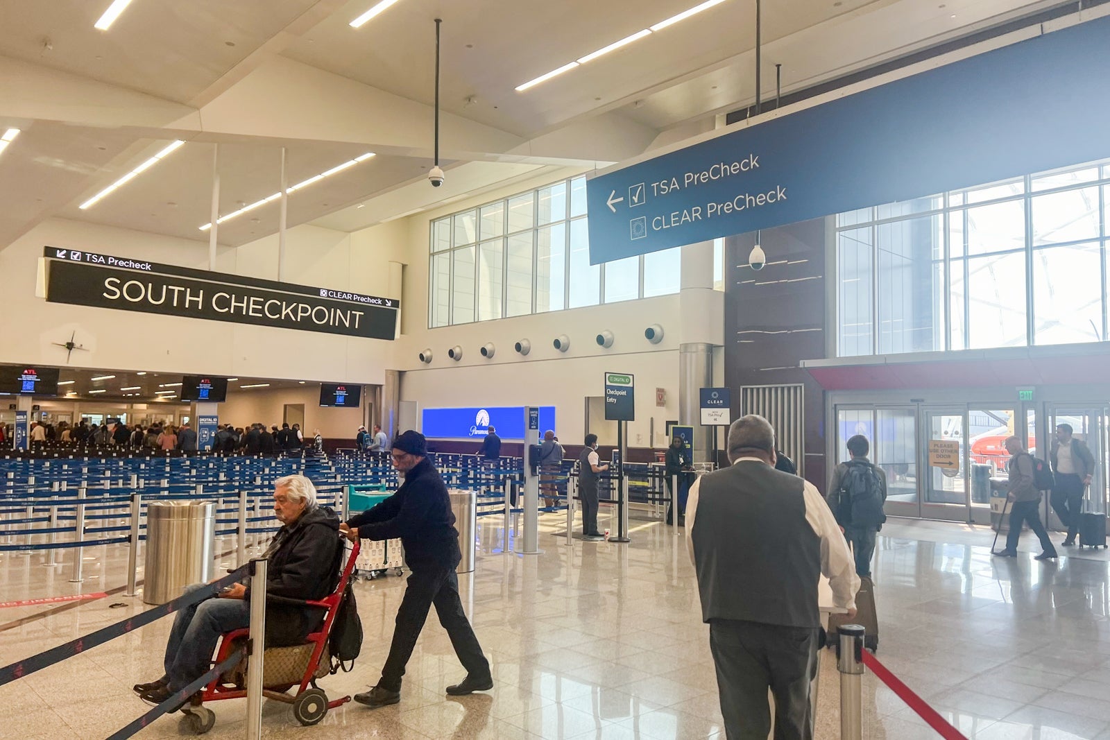 Entrance for the TSA PreCheck line at Hartsfield–Jackson Atlanta International Airport (ATL)