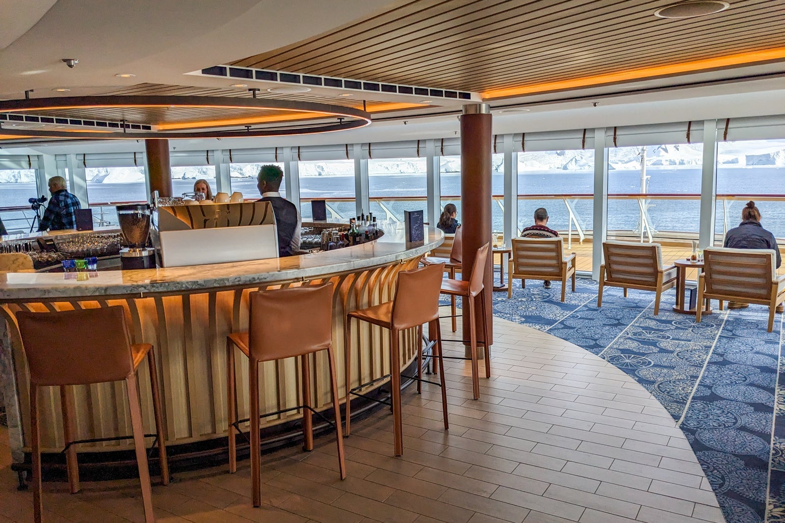Explorer's Lounge on Viking Polaris.