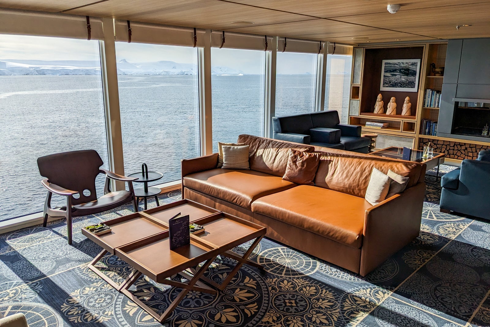 Explorers' Lounge on Viking Polaris.