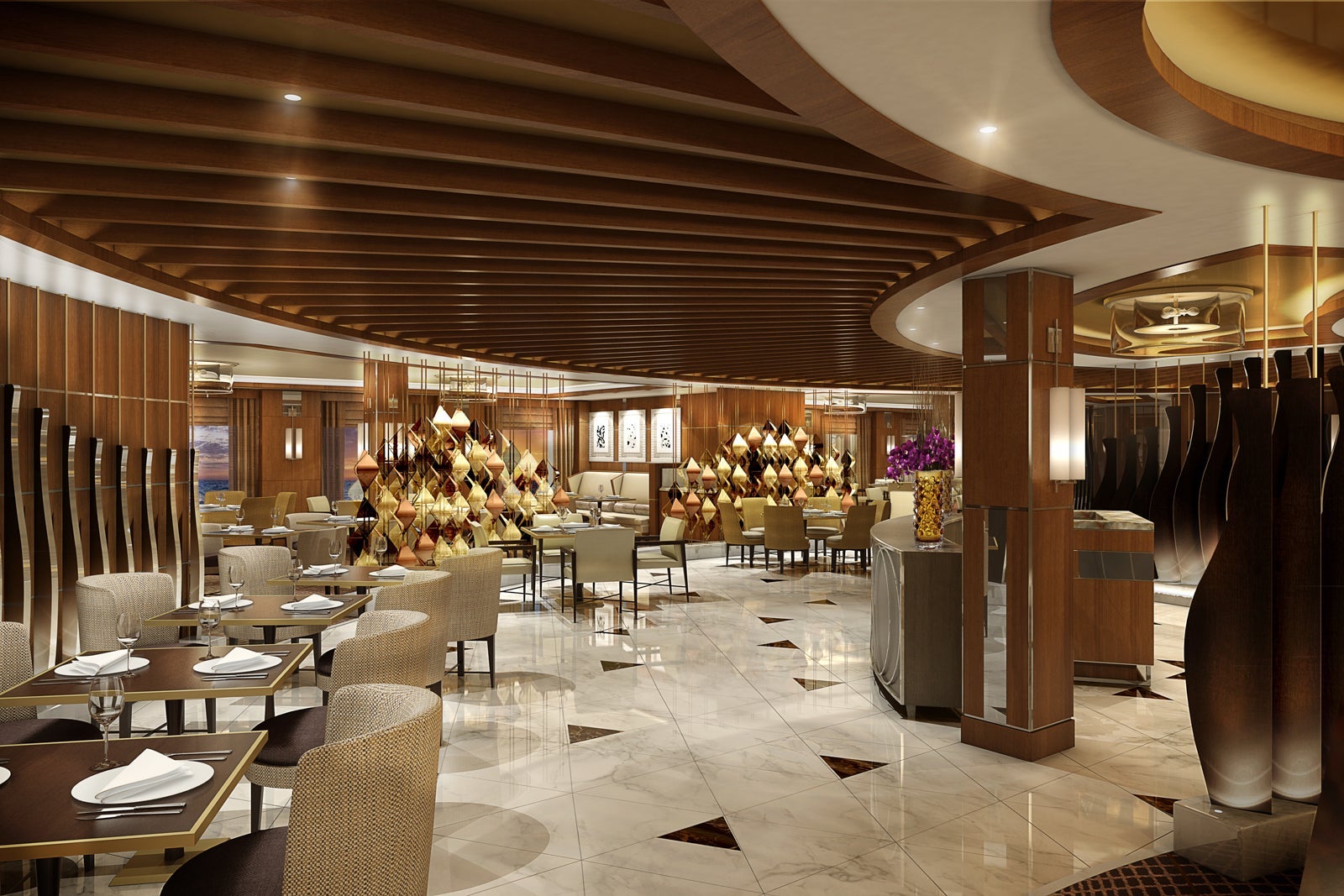 An elegant Italian eatery called Sabatini’s can be found on many Princess Cruises ships.