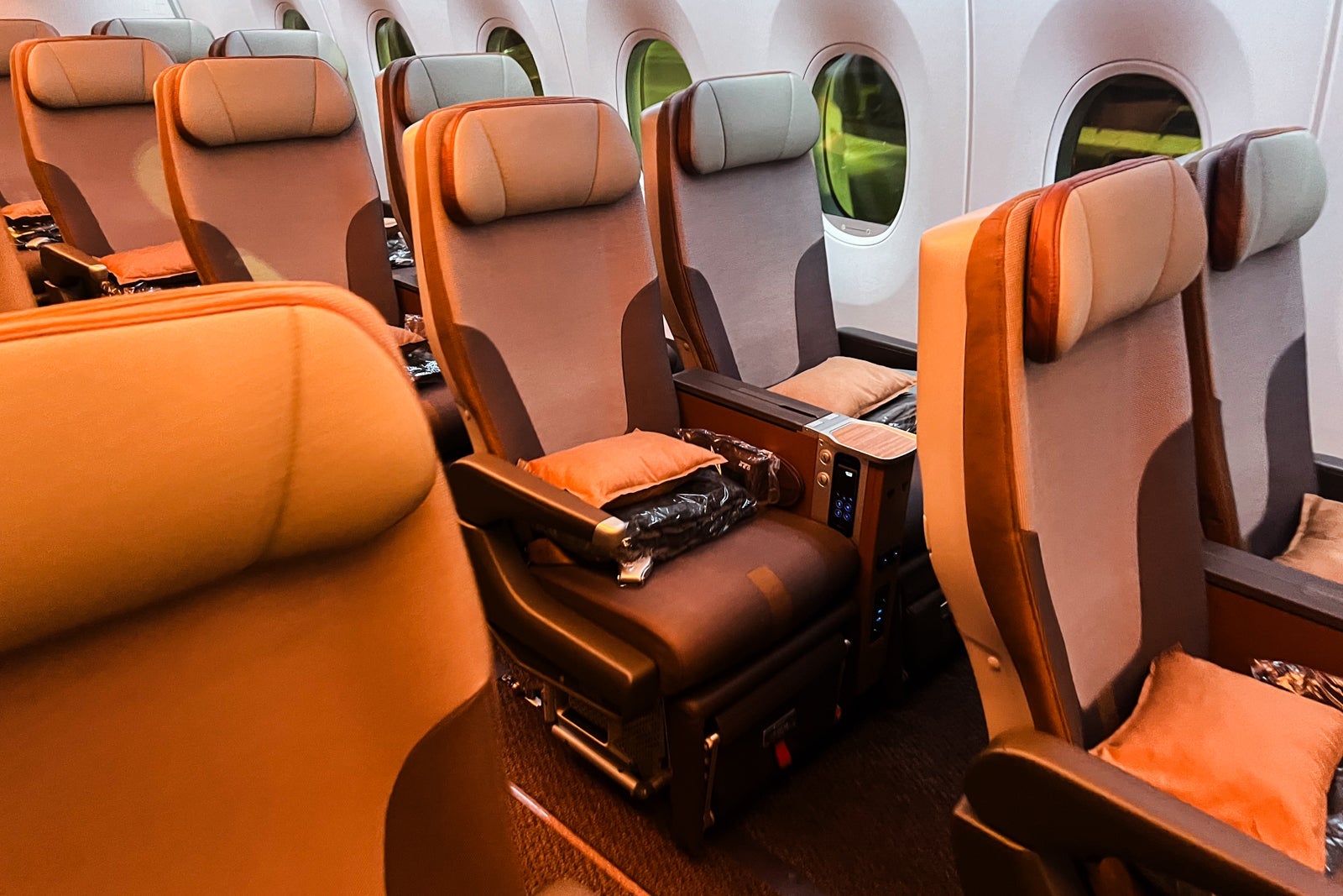 Premium economy cabin on Starlux