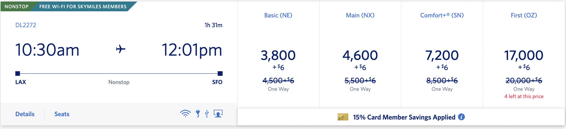 delta award flight