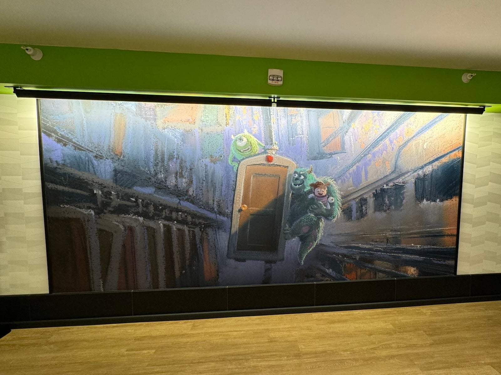 Pixar Place Hotel Monsters Inc. mural