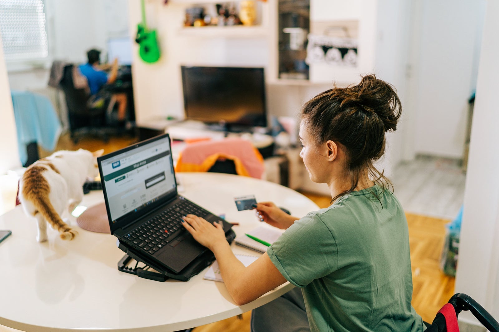 Paying online with a credit card