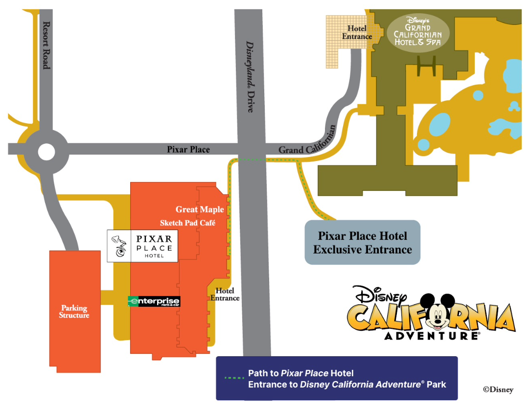 Pixar Place Hotel map