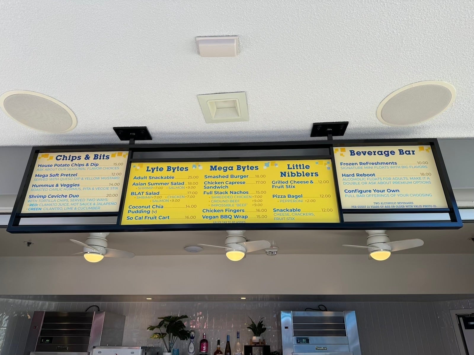Pixar Place Hotel Small Bytes menu
