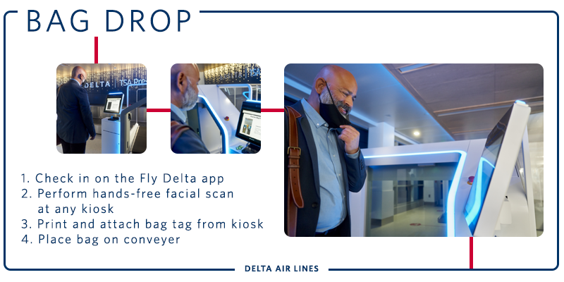 rendering of Delta Digital ID bag drop