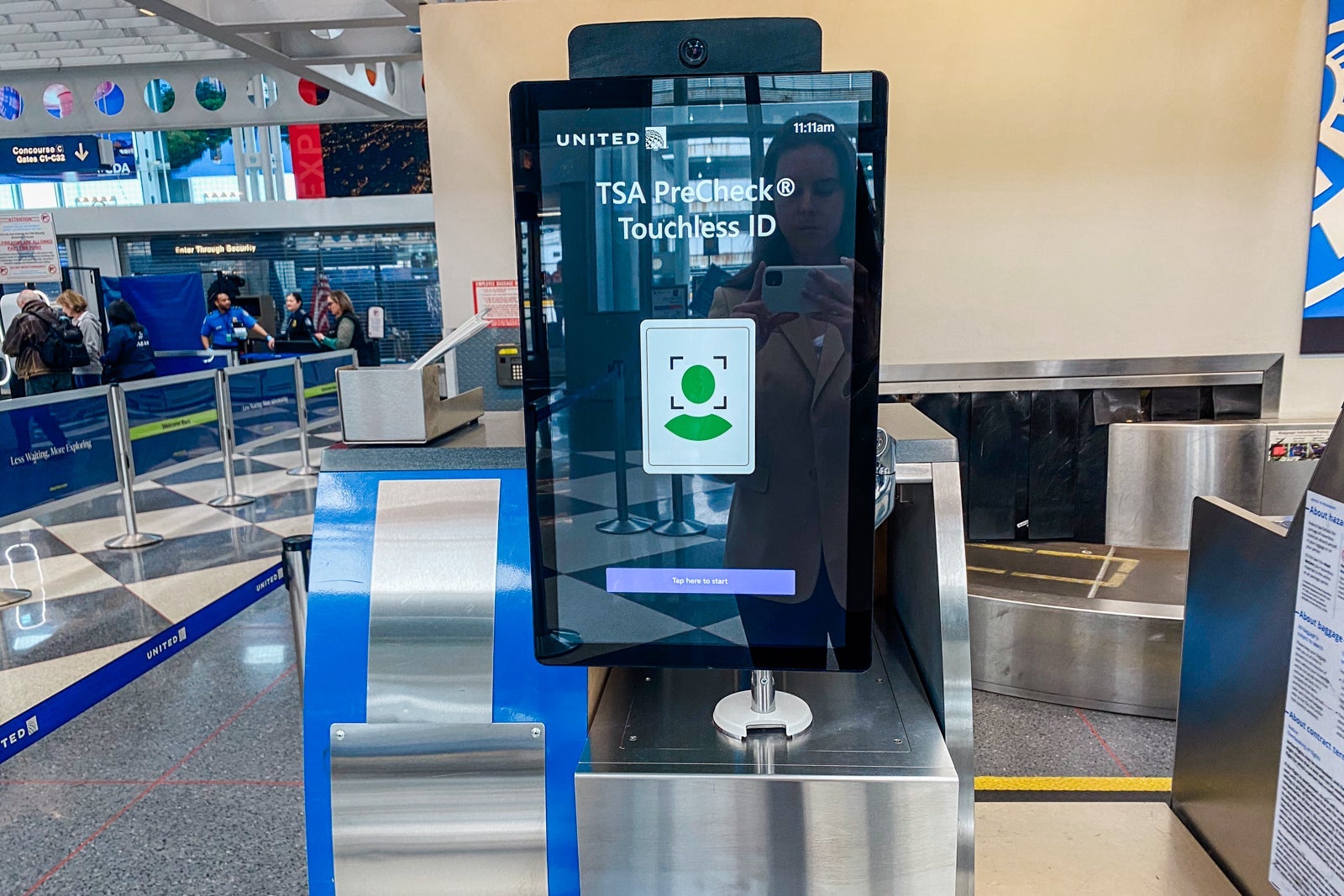 united check-in area