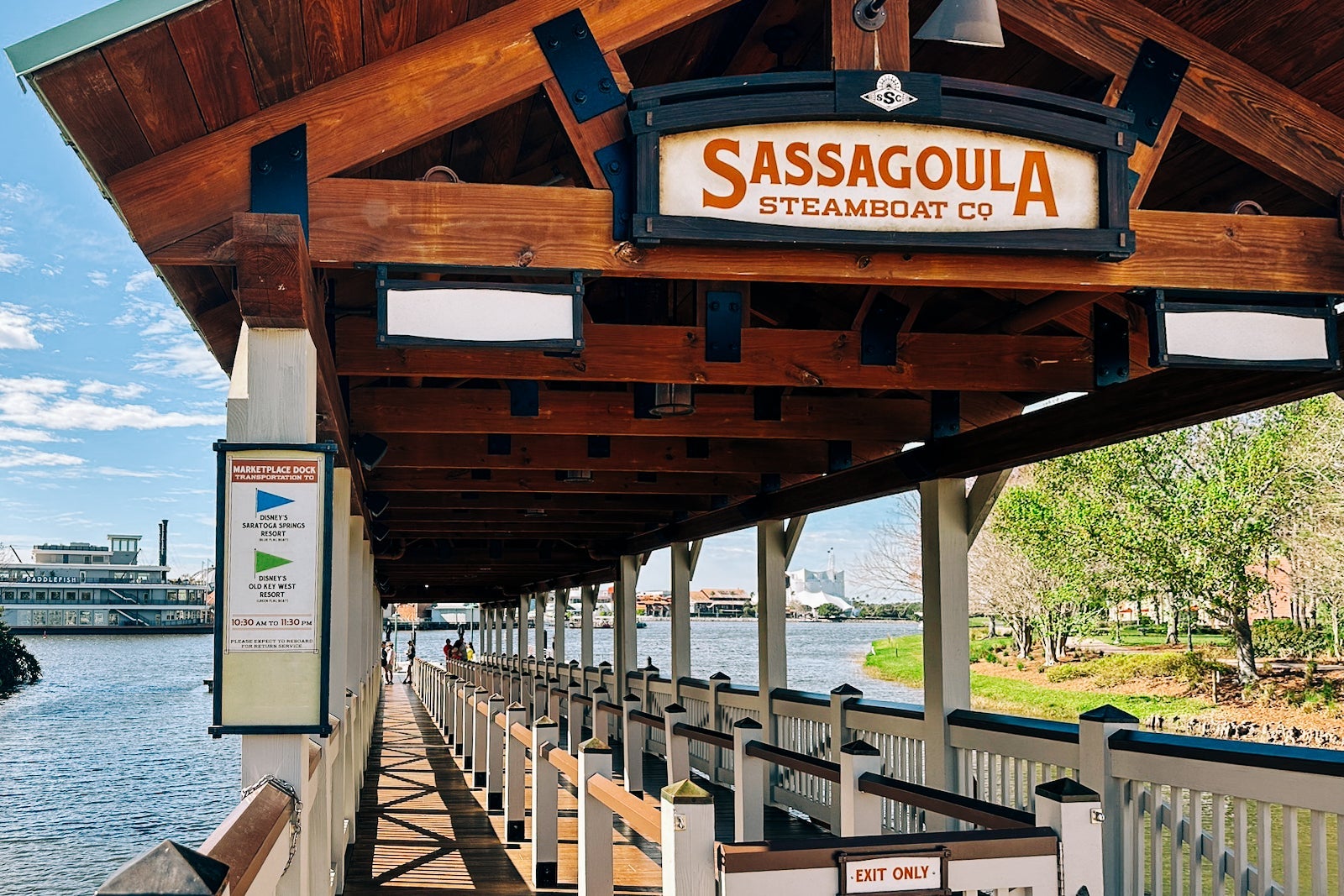 boat dock at Disney