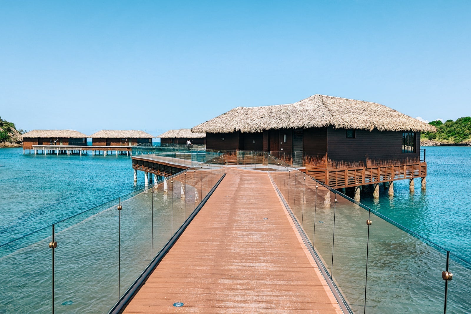 resort walkway over water