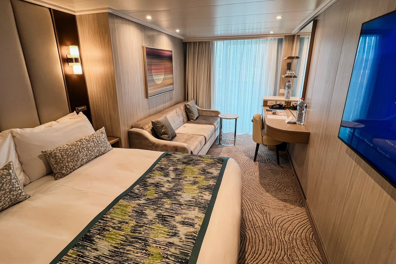A Deluxe Balcony Stateroom on Sun Princess