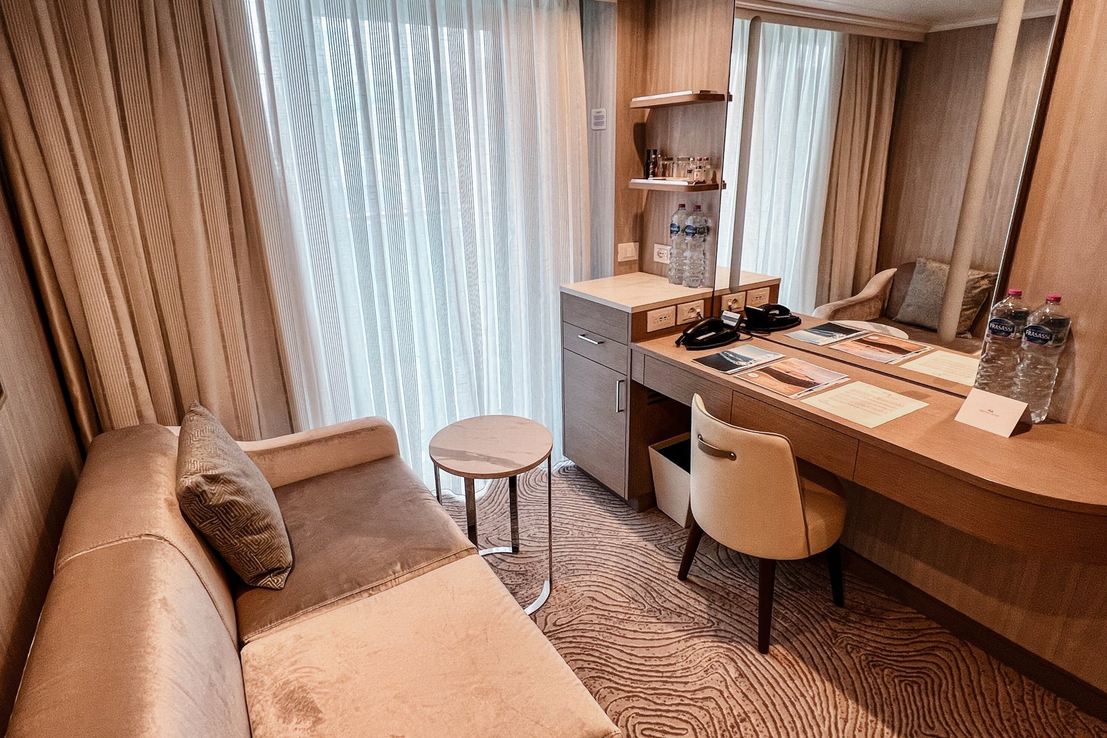 A Deluxe Balcony Stateroom on Sun Princess