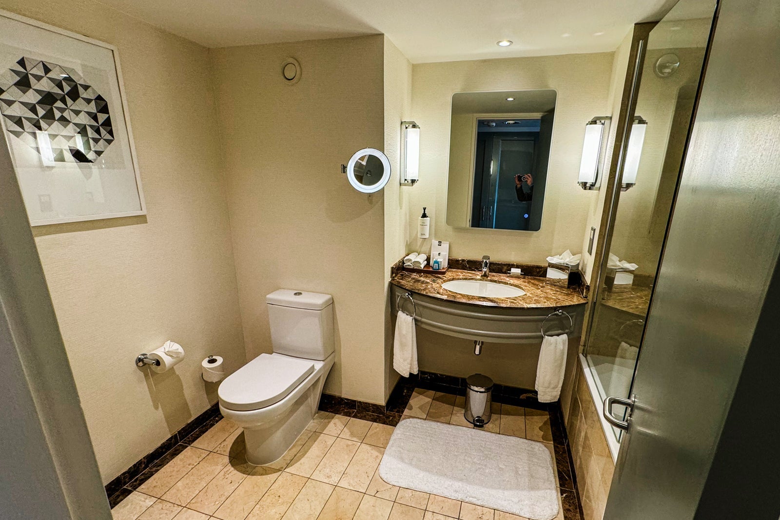 The bathroom at the Conrad Dublin