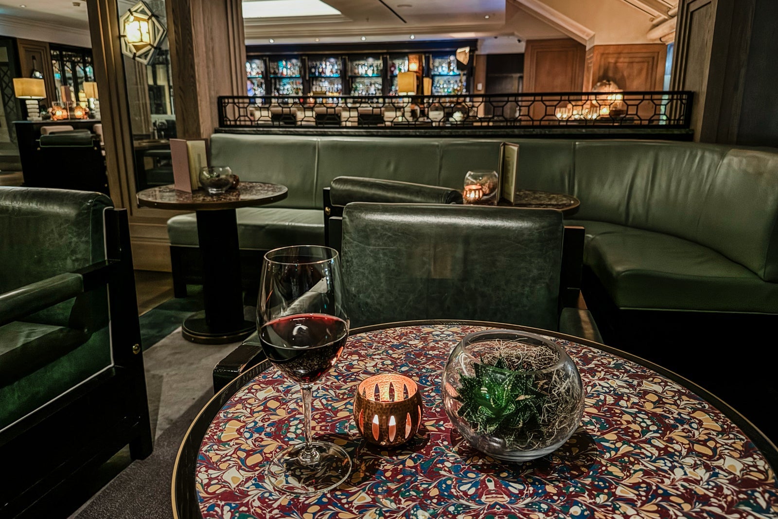 Eating area at Lemeul's at the Conrad Dublin
