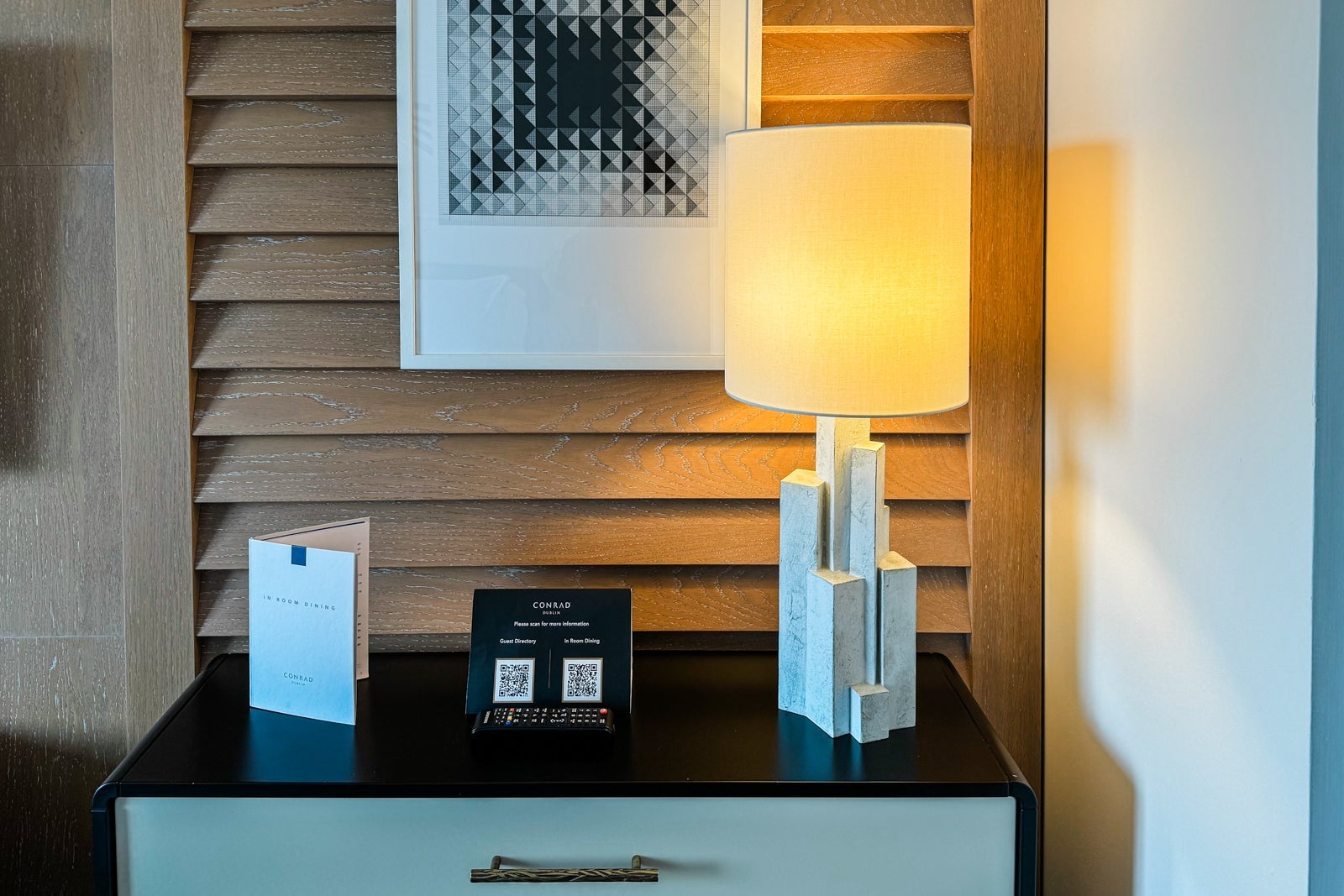 Bedside lamo at the Conrad Dublin
