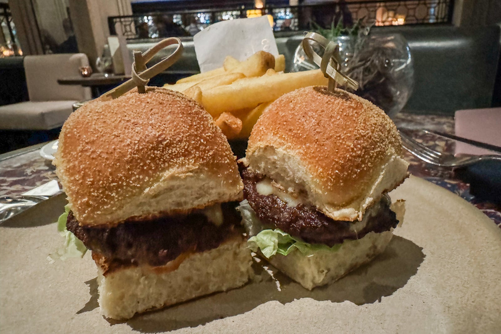 Burger sliders at Lemeul's at the Conrad Dublin