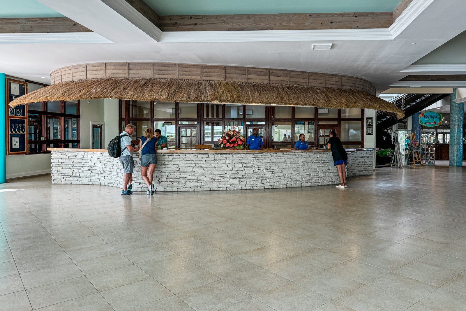 Check-in desk at Coconut Bay Beach Resort Spa St. Lucia