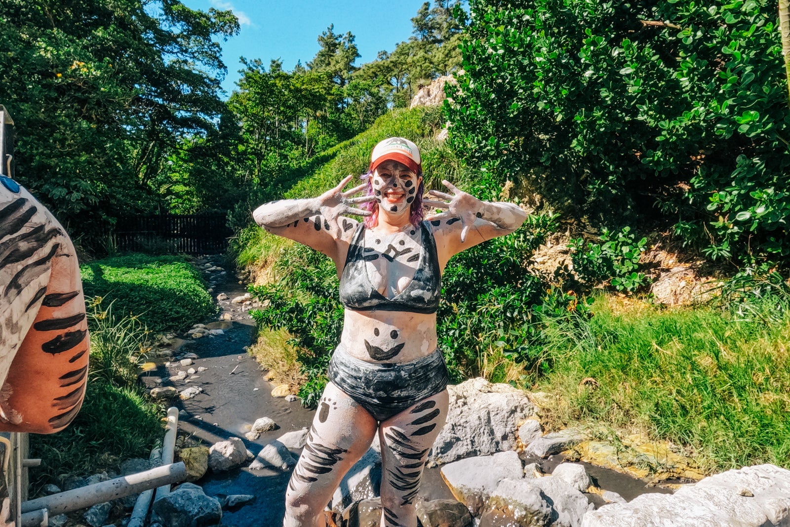 Volcanic sulphur springs mud bath st. lucia