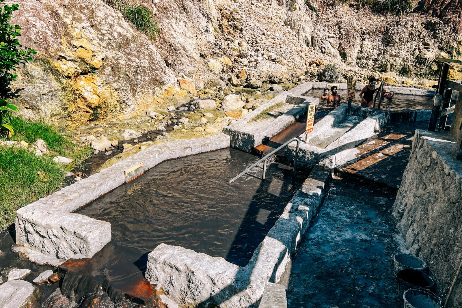 Volcanic sulphur springs mud bath st. lucia